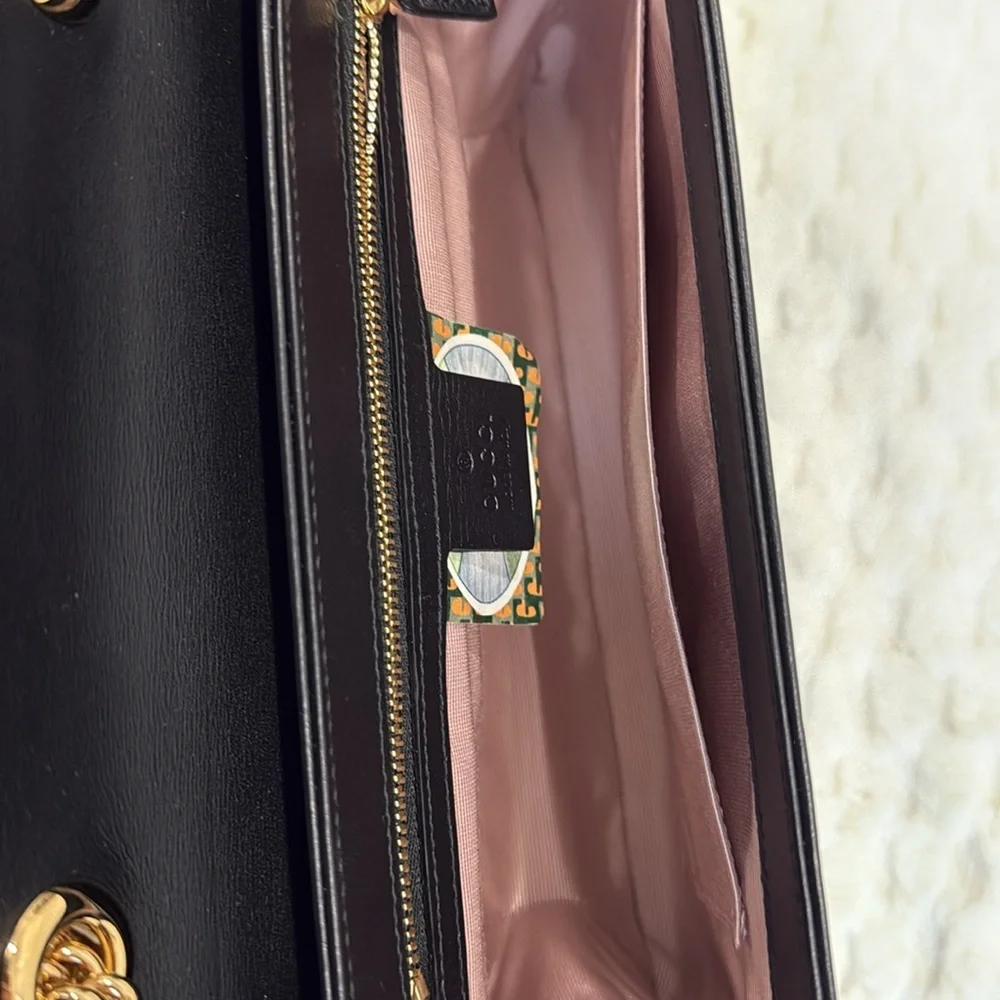 Gucci Leather Rajah Chain Shoulder Handbag-537241-Authentic-NWT - Picture 7 of 16